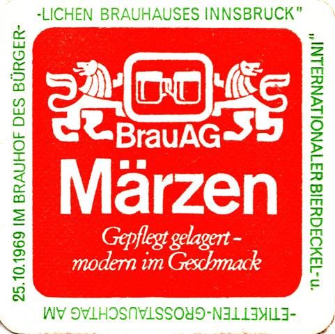 linz o-a brau ag brau ag 7b (quad195-internationaler bierdeckel 1969-grnrot)